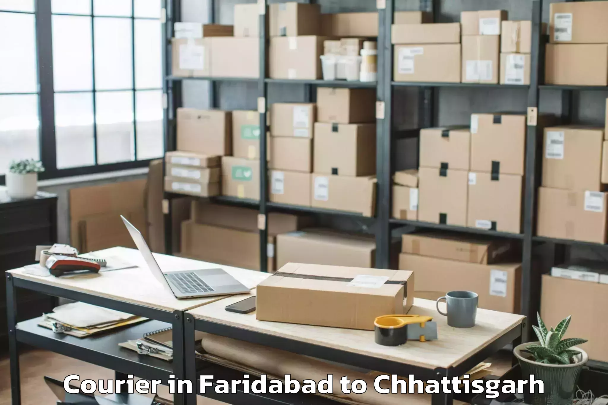 Easy Faridabad to Dabhara Courier Booking